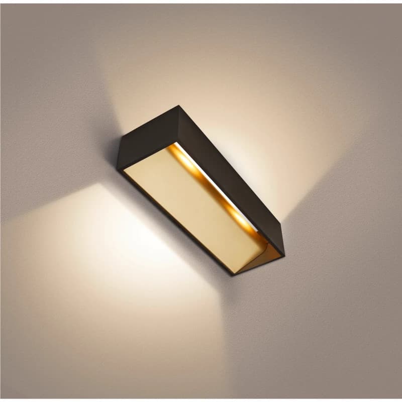 SLV LED Wandlamp | 18W 3000K 1100lm 930 | IP20 Dimbaar Zwart | LOGS