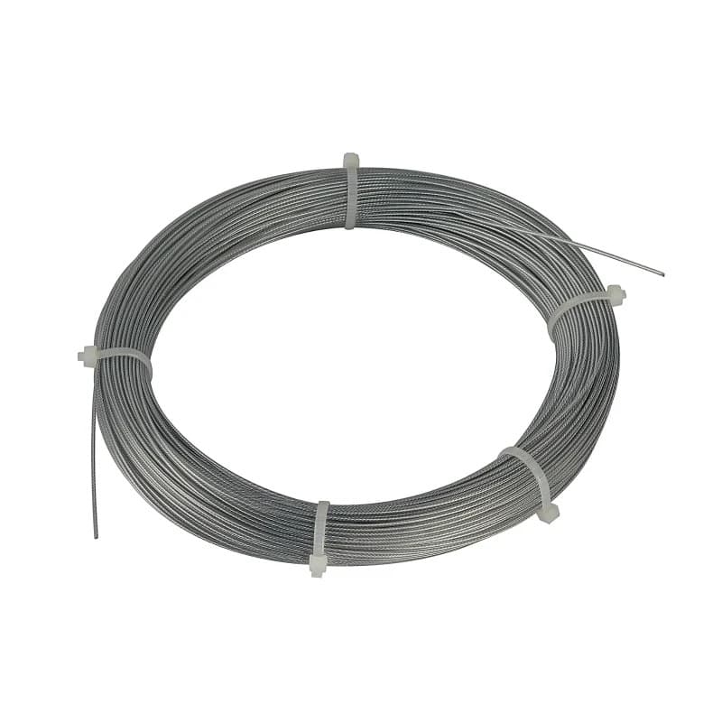 SLV Onderdeel | Staalkabel 0 |75mm met PVC-mantel | 100m Ring | verzinkt