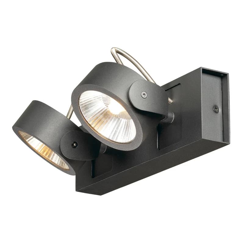 SLV LED Plafond- Wandlamp | 31W 3000K 2000lm 830 | IP20 Dimbaar Zwart | KALU thumbnail 2