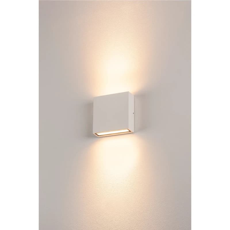 SLV LED Wandlamp | 8.2W 3000K 640lm 830 | IP54 Wit | QUAD