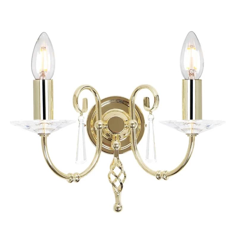 Elstead Lighting LED Wandlamp Aegean | 2X E14 Max 60W | Polished Brass