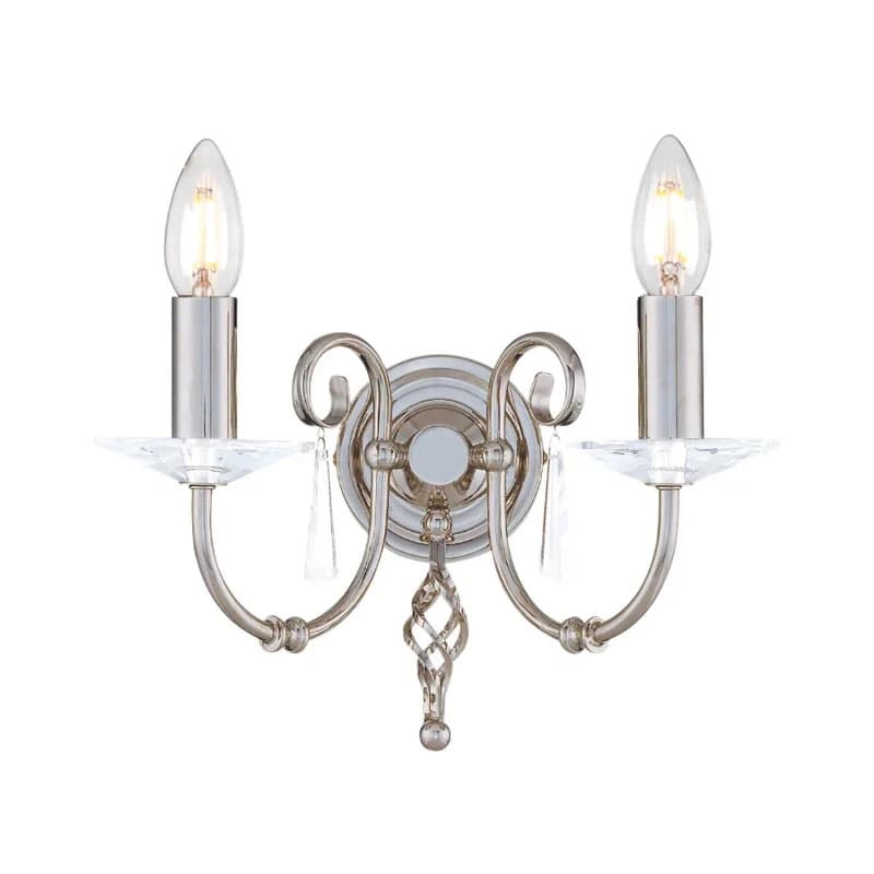 Elstead Lighting LED Wandlamp Aegean | 2X E14 Max 60W | Polished Nickel