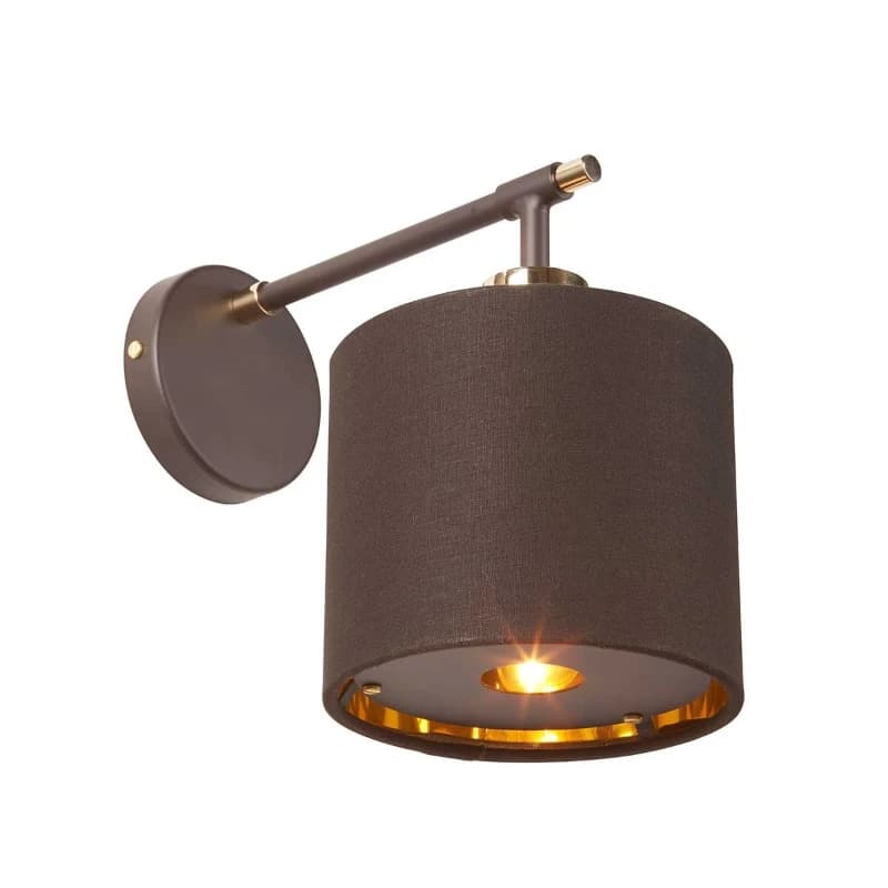 Elstead Lighting LED Wandlamp Balance | 1X E27 Max 40W | Brown/Polished Brass