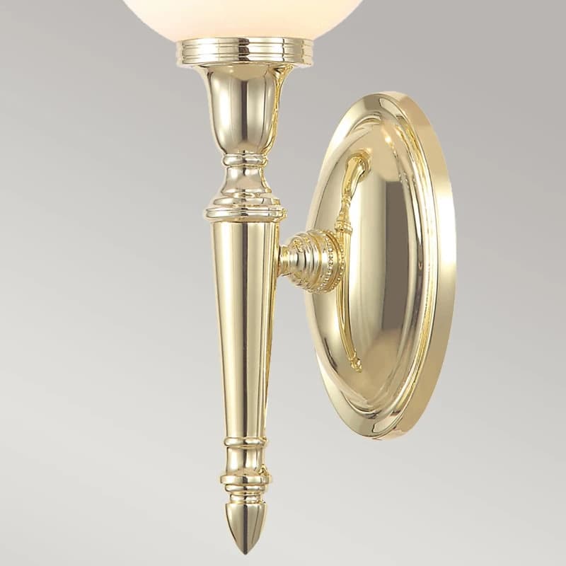 Elstead Lighting LED Badkamerarmatuur Dryden | 3W 3000K 300Lm 830 | IP44 | Dimbaar | Polished Brass thumbnail 2