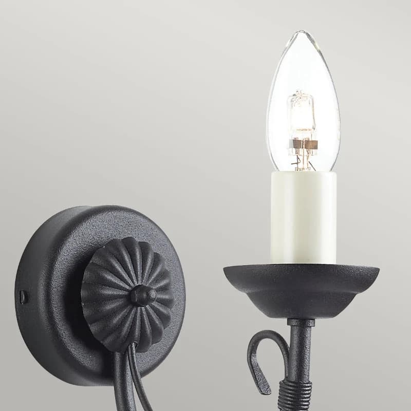 Elstead Lighting LED Wandlamp Chartwell | 1X E14 Max 60W | Black thumbnail 2