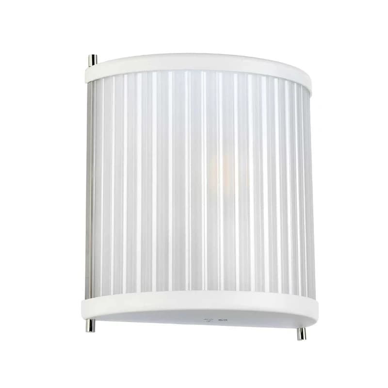 Elstead Lighting LED Wandlamp Corona | 1X E27 Max 60W | White Satin Painted/ Polished Nickel thumbnail 2