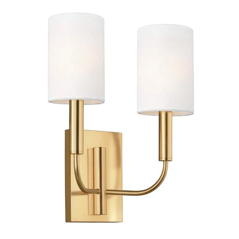 Feiss LED Wandlamp Brianna | 2X E14 Max 60W | Burnished Brass