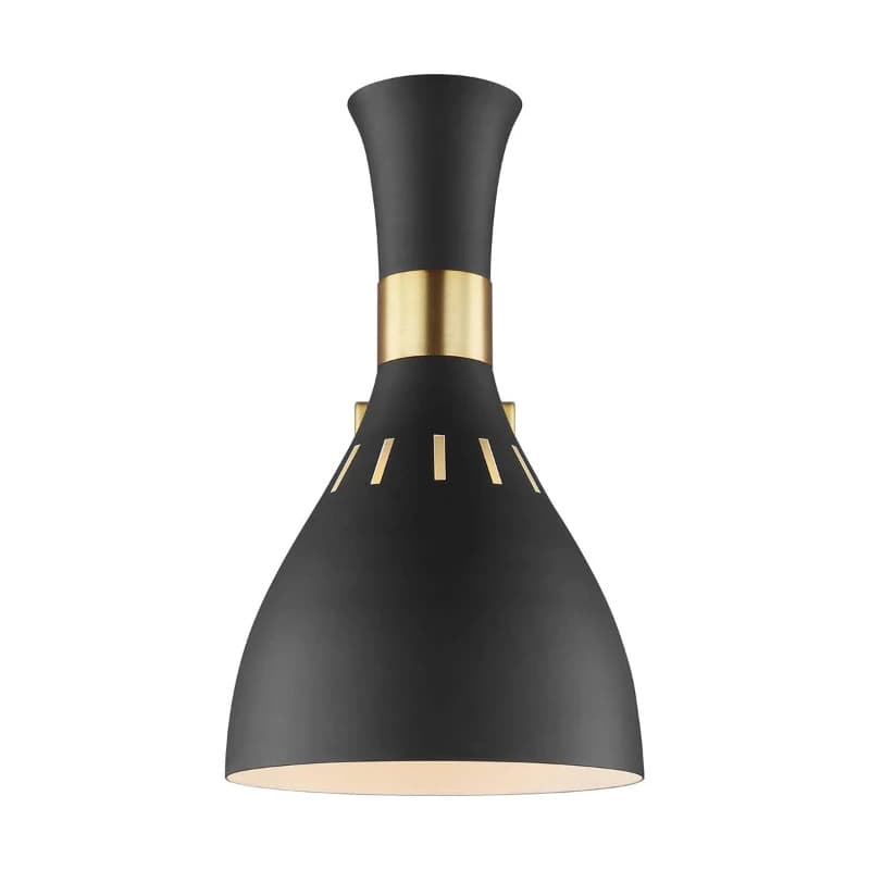 Feiss LED Wandlamp Joan | 1X E27 Max 60W | Midnight Black / Burnished Brass thumbnail 2