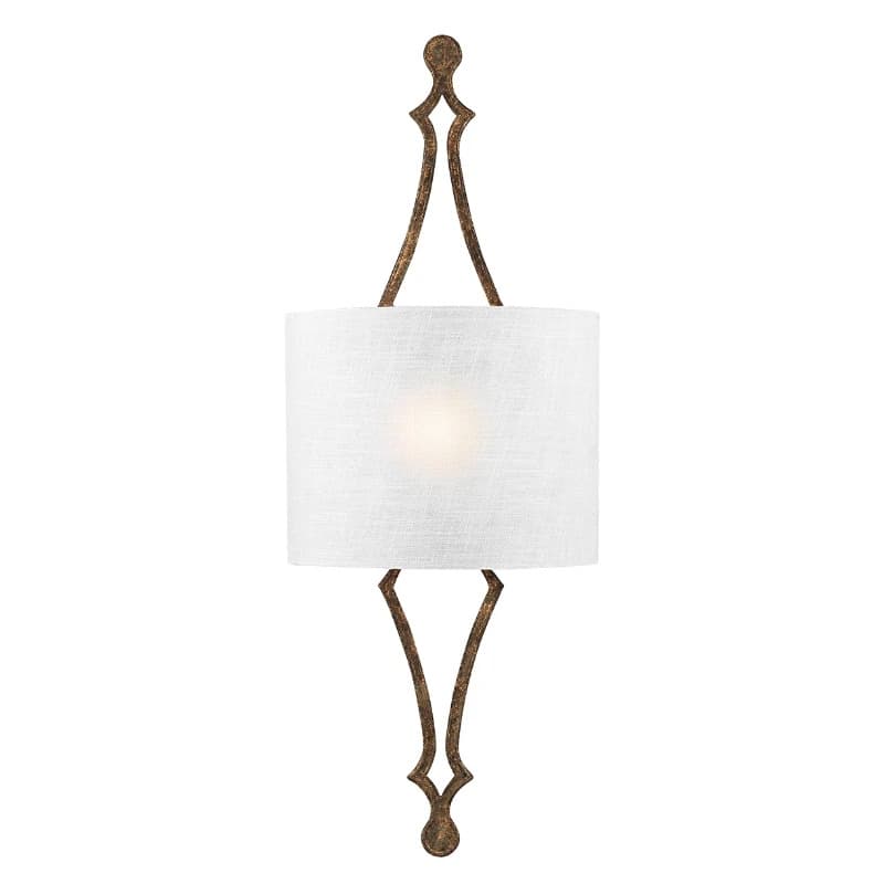 Feiss LED Wandlamp Tilling | 1X E27 Max 60W | Distressed Gold leaf