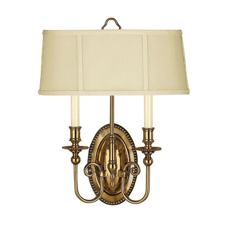 Hinkley LED Wandlamp Cambridge | 2X E14 Max 40W | Burnished Brass