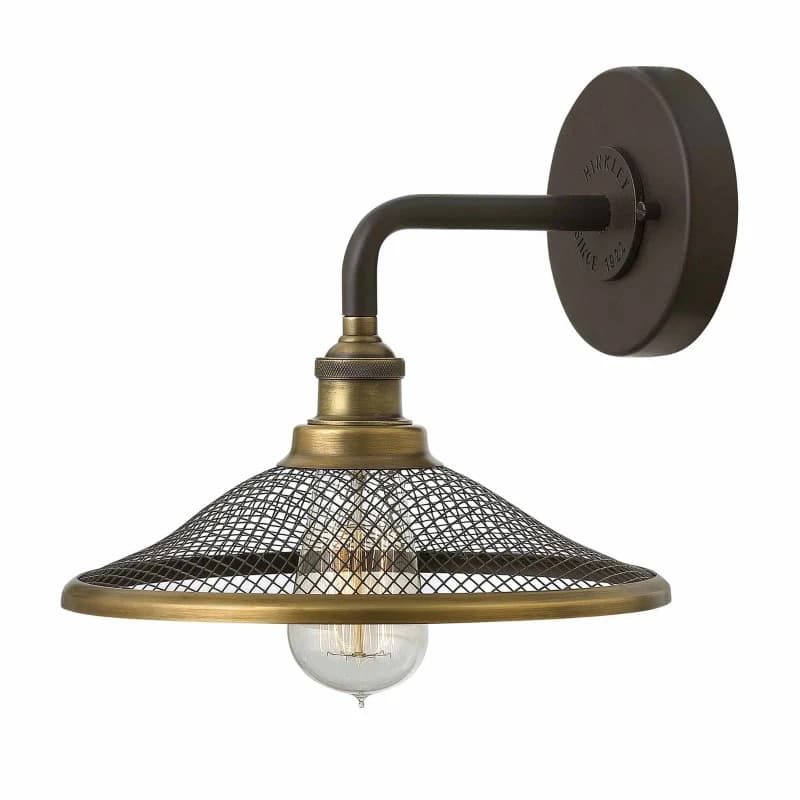 Hinkley LED Wandlamp Rigby | 1X E27 Max 60W | Buckeye Bronze and Brass