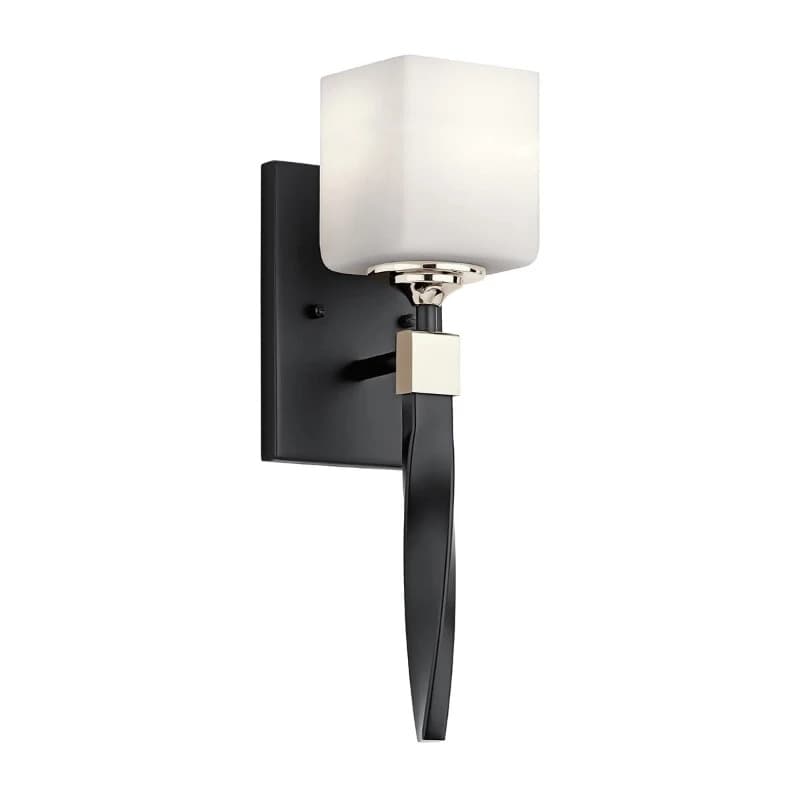 Kichler LED Wandlamp Marette | 3W 3000K 300Lm 830 | IP44 | Black and Nickel