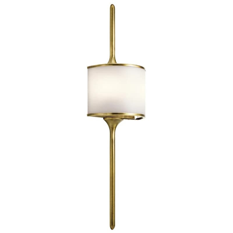 Kichler LED Wandlamp Mona | 3W 3000K 300Lm 830 | IP44 | Dimbaar | Natural Brass