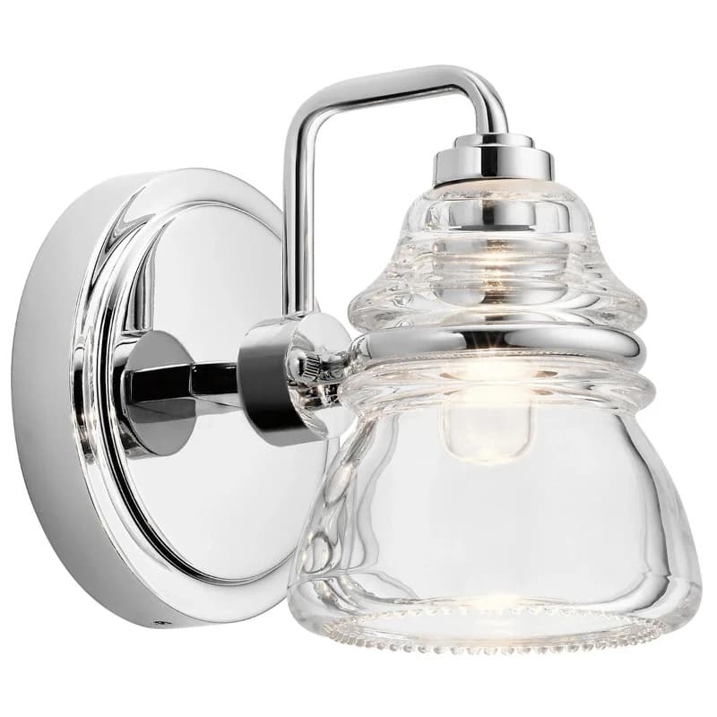 Kichler LED Badkamerarmatuur Talland | 3W 3000K 300Lm 830 | IP44 | Dimbaar | Polished Chrome