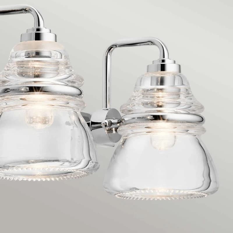 Kichler LED Badkamerarmatuur Talland | 3W 3000K 300Lm 830 | IP44 | Dimbaar | Polished Chrome thumbnail 2