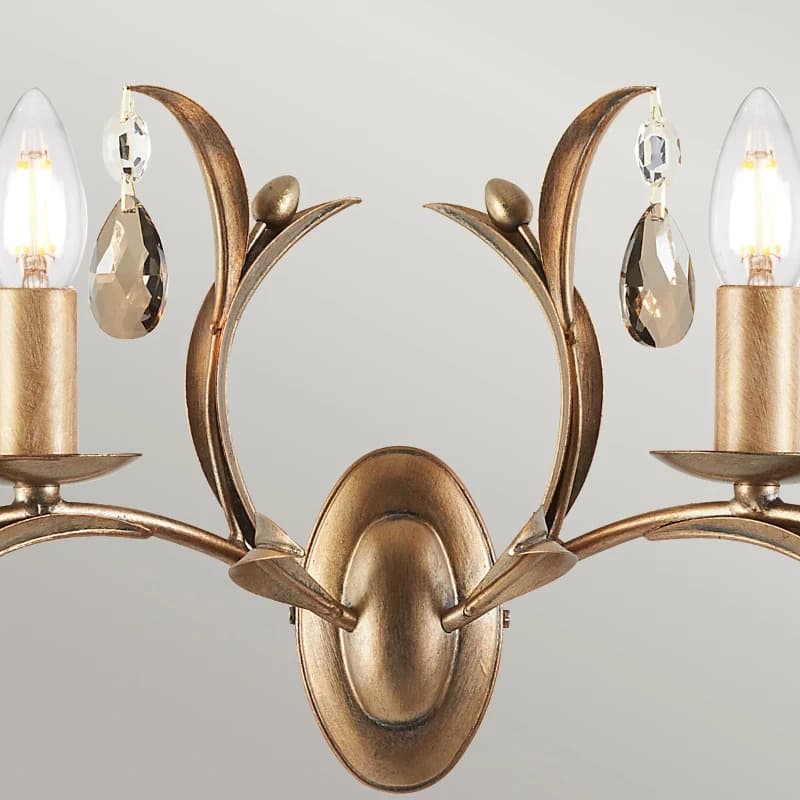 Elstead Lighting LED Wandlamp Lily | 2X E14 Max 60W | Bronze Patina thumbnail 2