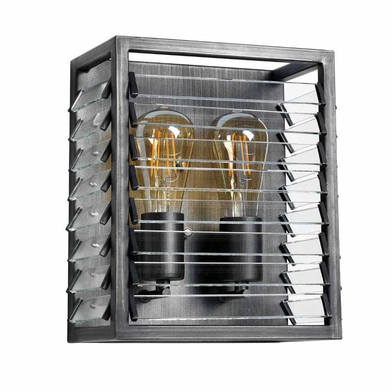 Elstead Lighting LED Wandlamp Louvre | 2X E27 Max 60W | Painted Gunmetal thumbnail 2