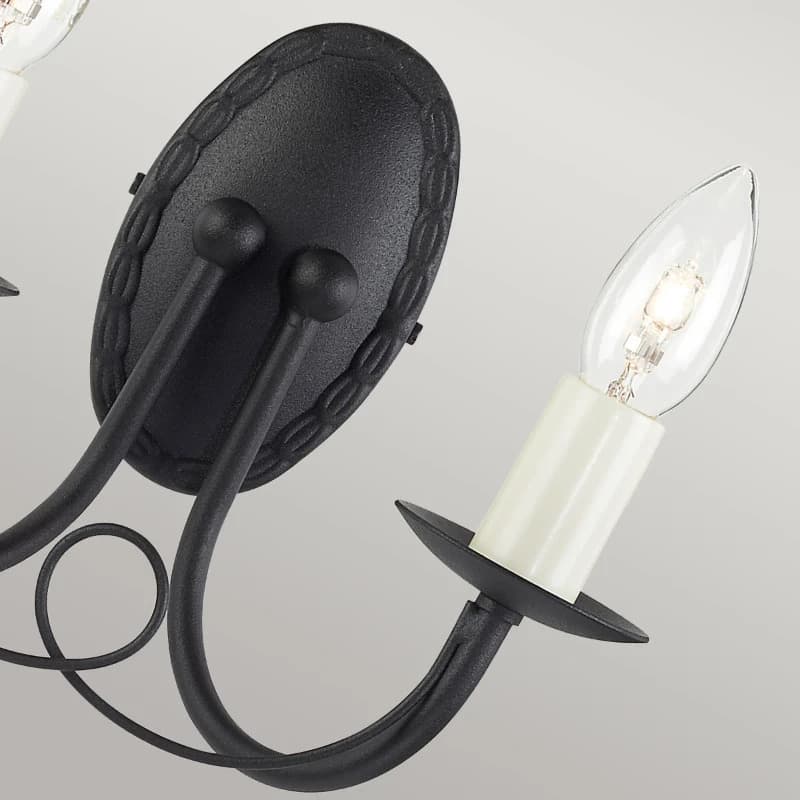 Elstead Lighting LED Wandlamp Minster | 2X E14 Max 60W | Black thumbnail 2