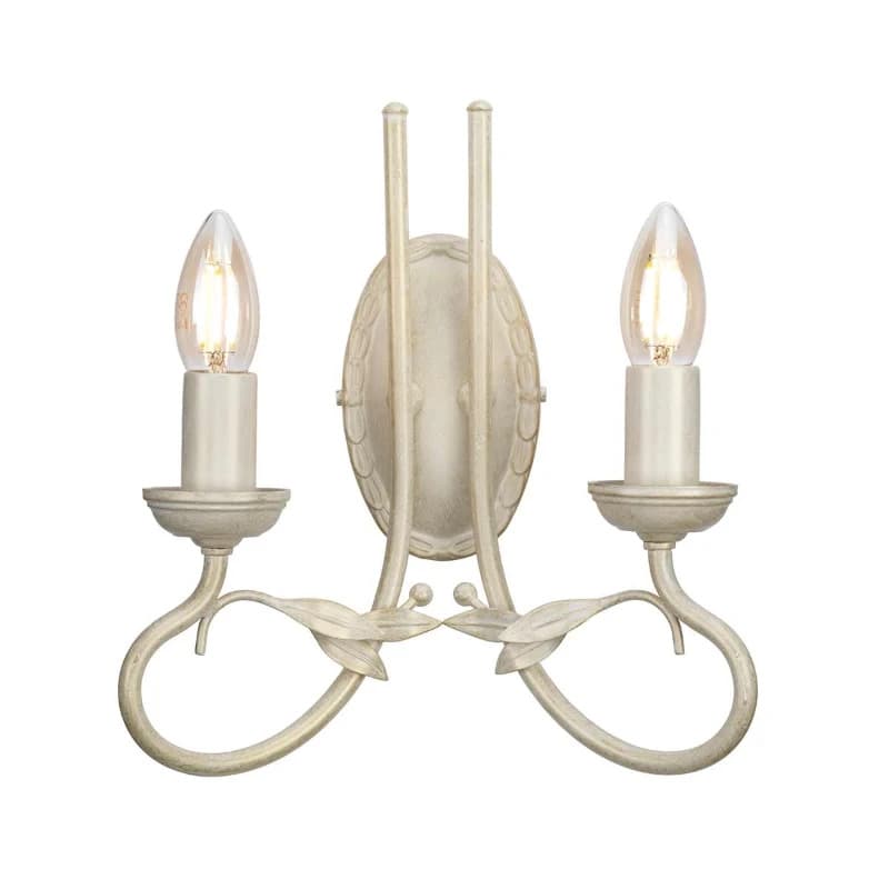 Elstead Lighting LED Wandlamp Olivia | 2X E14 Max 60W | Ivory/Gold Patina