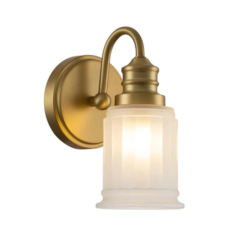 Quoizel LED Badkamerarmatuur Swell | 3W 3000K 300Lm 830 | IP44 | Dimbaar | Brushed Brass