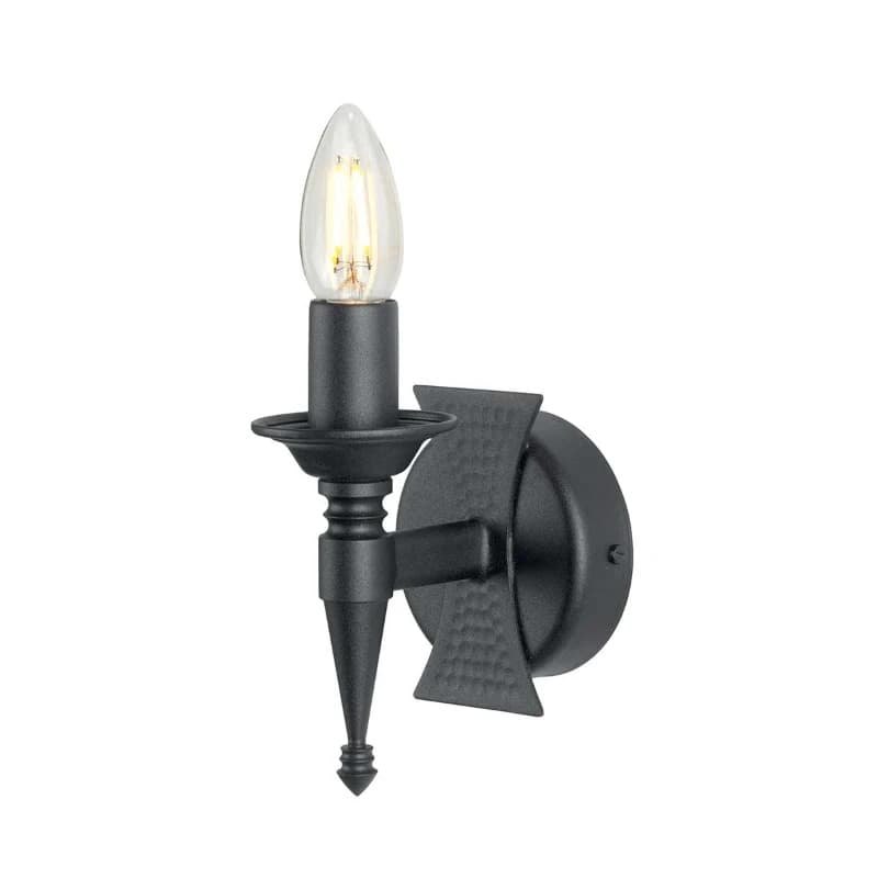 Elstead Lighting LED Wandlamp Saxon | 1X E14 Max 60W | Black