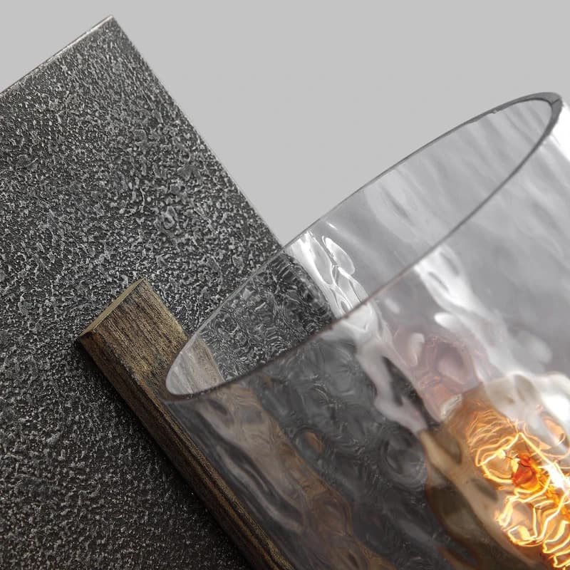 Feiss LED Wandlamp Angelo | 1X E27 Max 60W | Distressed Weathered Oak&Slate Grey Metal thumbnail 2