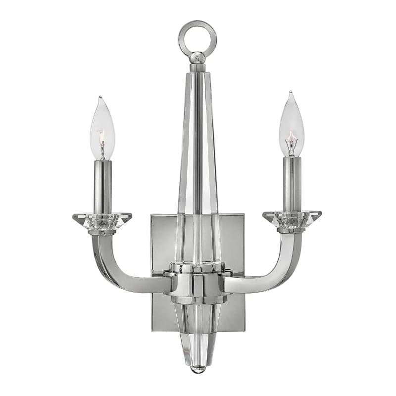 Hinkley LED Wandlamp Ascher | 2X E14 Max 60W | Polished Nickel