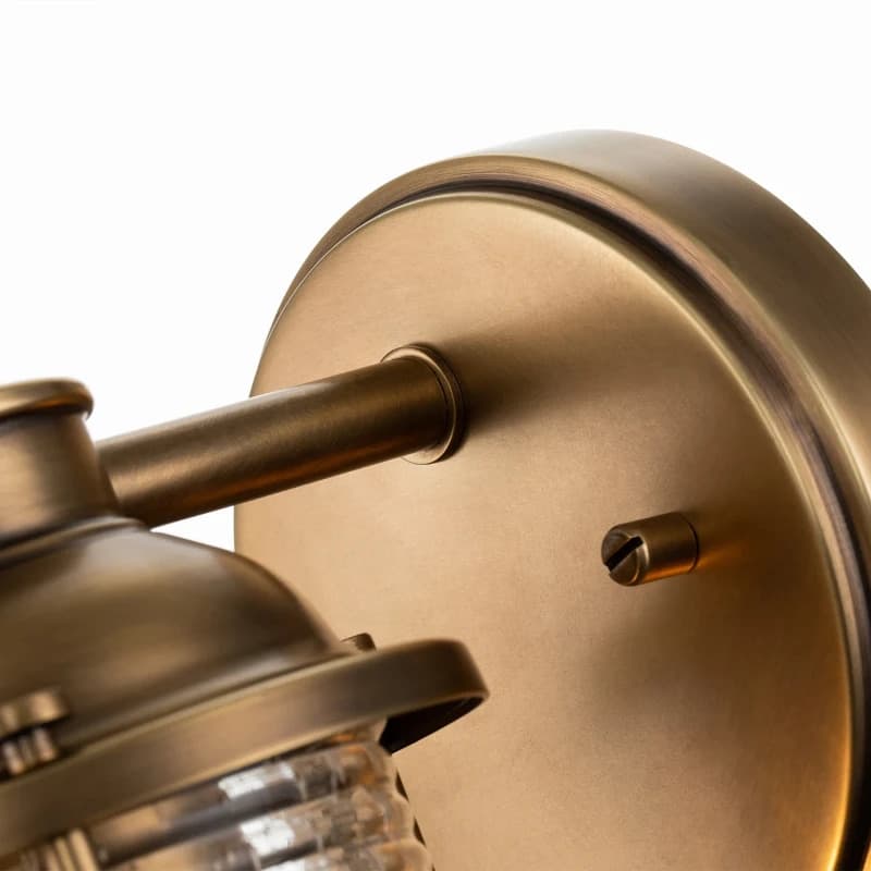 Kichler LED Badkamerarmatuur Ashland Bay | 1X E27 Max 60W | IP44 | Natural Brass thumbnail 2