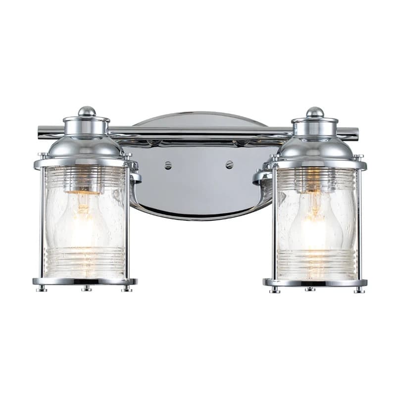Kichler LED Badkamerarmatuur Ashland Bay | 2X E27 Max 60W | IP44 | Polished Chrome