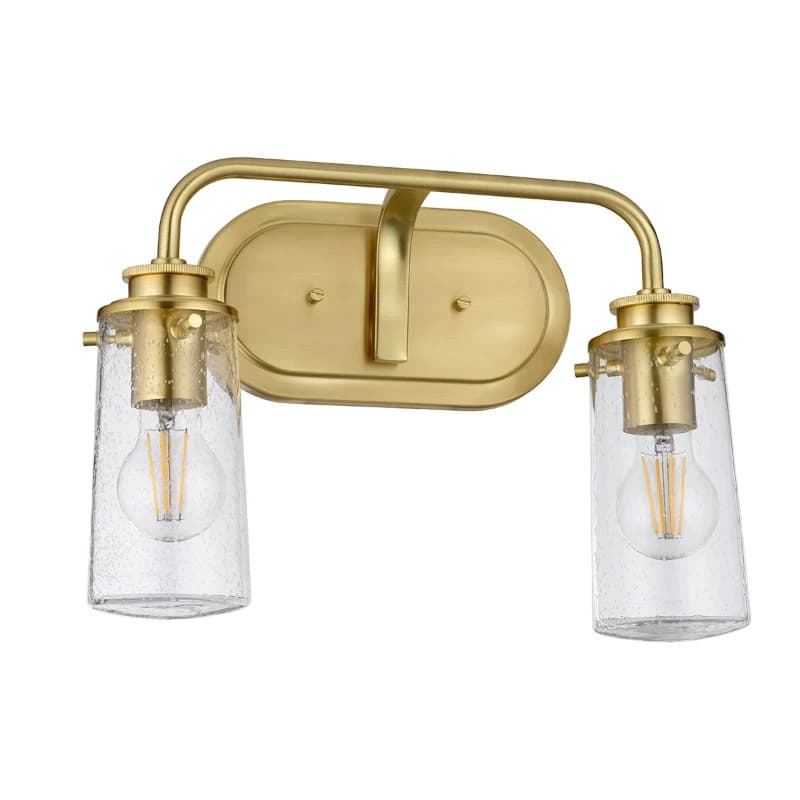 Kichler LED Wandlamp Braelyn | 2X E27 Max 40W | IP44 | Brushed Brass thumbnail 2