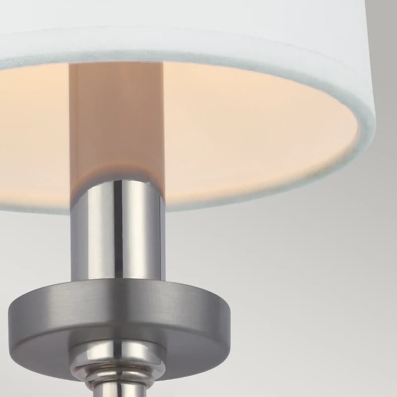 Feiss LED Wandlamp Felixstowe | 3W 3000K 300Lm 830 | IP44 | Dimbaar | Polished Chrome, White Parchment Shade thumbnail 2