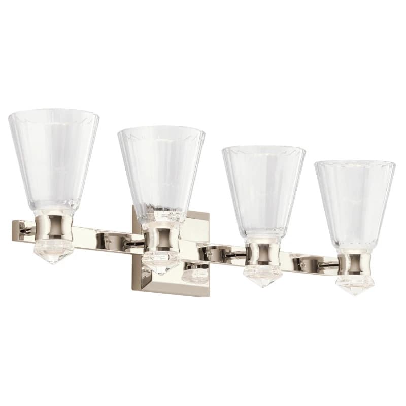 Kichler LED Wandlamp Kayva | 22W 3000K 1625Lm 830 | IP44 | Polished Nickel