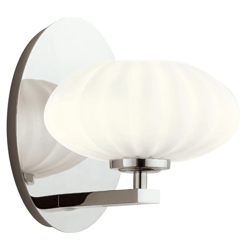 Kichler LED Wandlamp Pim | 3W 3000K 300Lm 830 | IP44 | Dimbaar | Polished Chrome