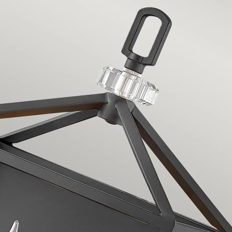 Hinkley LED Wandlamp Stinson | 2X E14 Max 60W | Black with Polished Nickel thumbnail 2