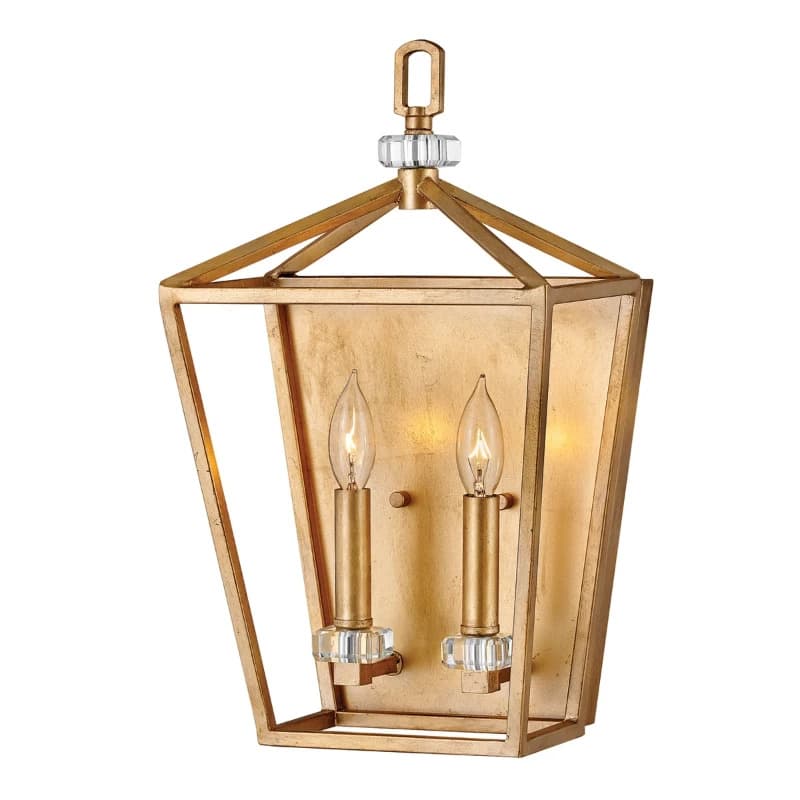Hinkley LED Wandlamp Stinson | 2X E14 Max 60W | Distressed Brass