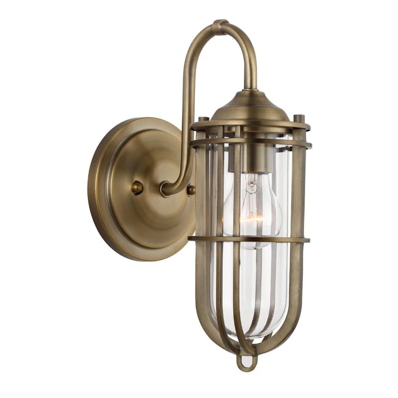 Feiss LED Wandlamp Urban Restoration | 1X E27 Max 60W | IP44 | Dark Antique Brass
