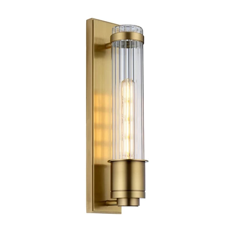 Quintiesse LED Wandlamp Wellington | 60W 3000K 820Lm 830 | IP44 | Dimbaar | Aged Brass