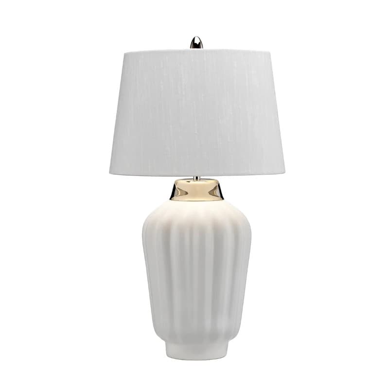 Quintiesse LED Tafellamp Bexley | 1X E27 Max 60W | White&Polished Nickel thumbnail 2