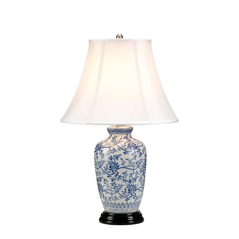 Elstead Lighting LED Tafellamp Blue Ginger Jar | 1X E27 Max 60W | Blue and White