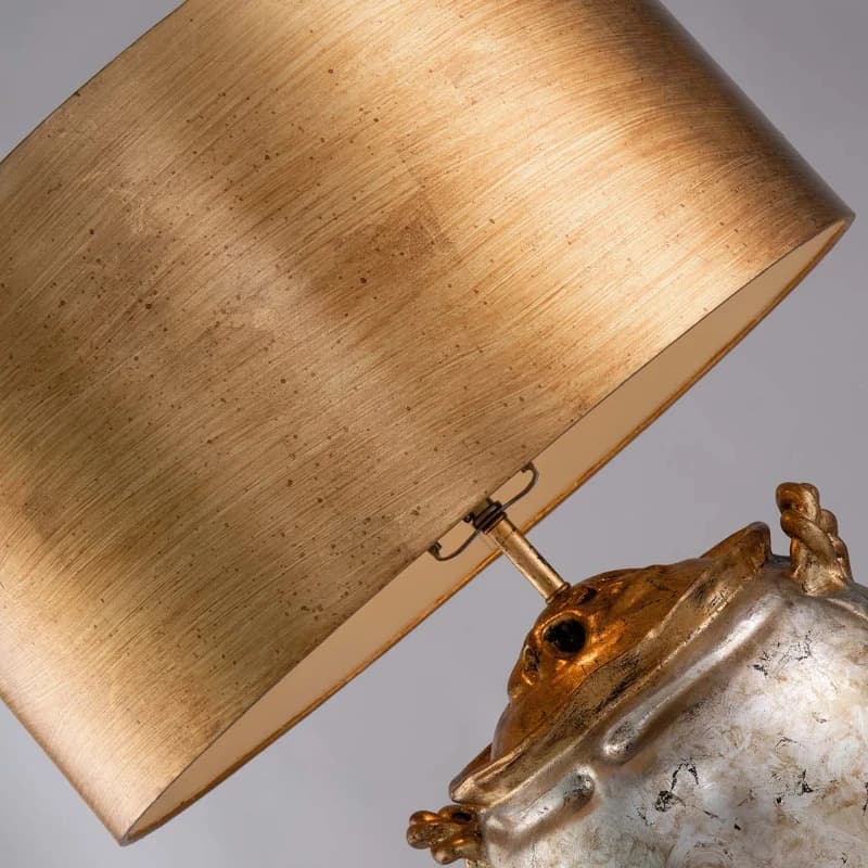 Flambeau LED Tafellamp Jackson | 1X E27 Max 60W | Antiqued Silver with Gold Leaf thumbnail 2