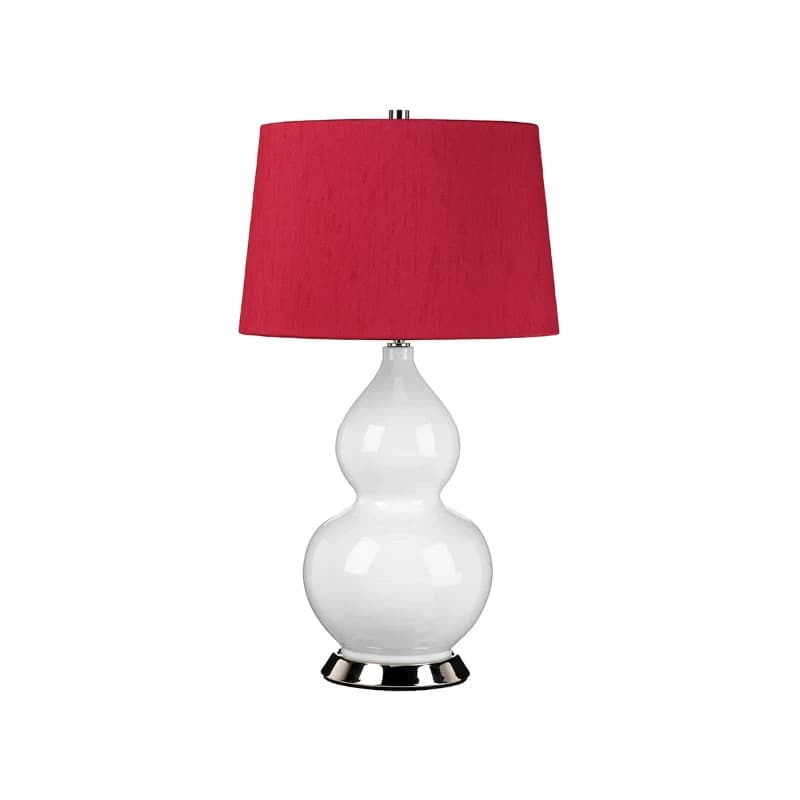 Elstead Lighting LED Tafellamp ISLA | 1X E27 Max 60W | Polished Nickel, White, Red