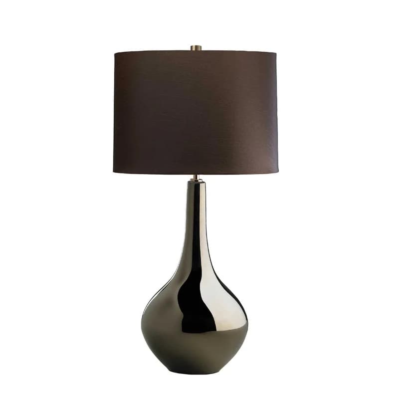 Elstead Lighting LED Tafellamp Job | 1X E27 Max 60W | Bronze Metallic, Brown Shade.