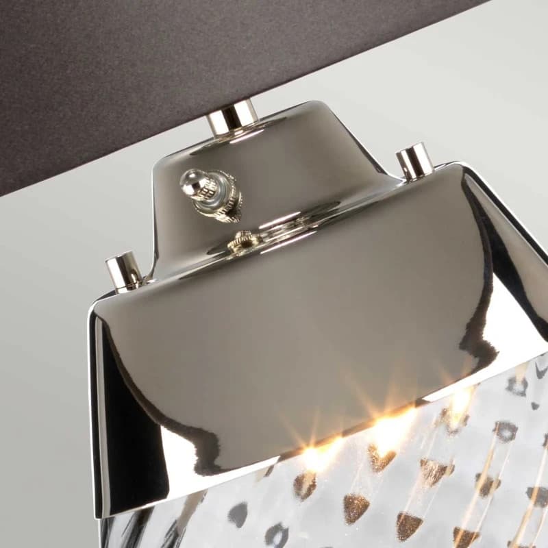 Elstead Lighting LED Tafellamp Lena - Smoke | E27 60W 3000K 620Lm 830 | Smoke-tinted Glass / Slate Shade thumbnail 2