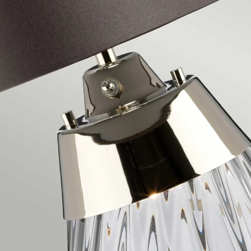 Elstead Lighting LED Tafellamp Lena - Smoke | E27 60W 3000K 620Lm 830 | Smoke-tinted Glass / Slate Shade thumbnail 2