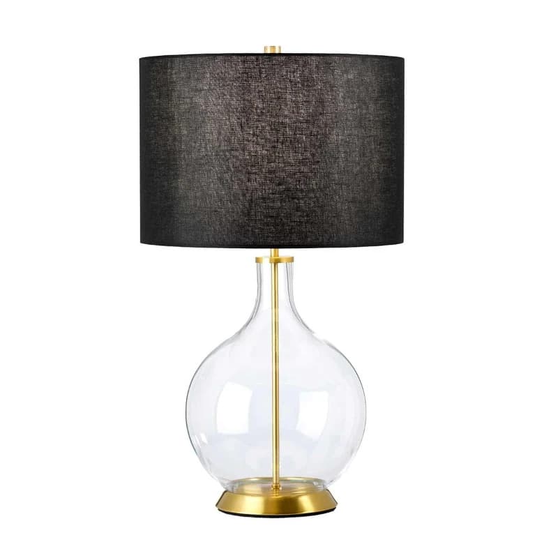 Elstead Lighting LED Tafellamp Orb | 1X E27 Max 60W | Aged Brass with Black Shade