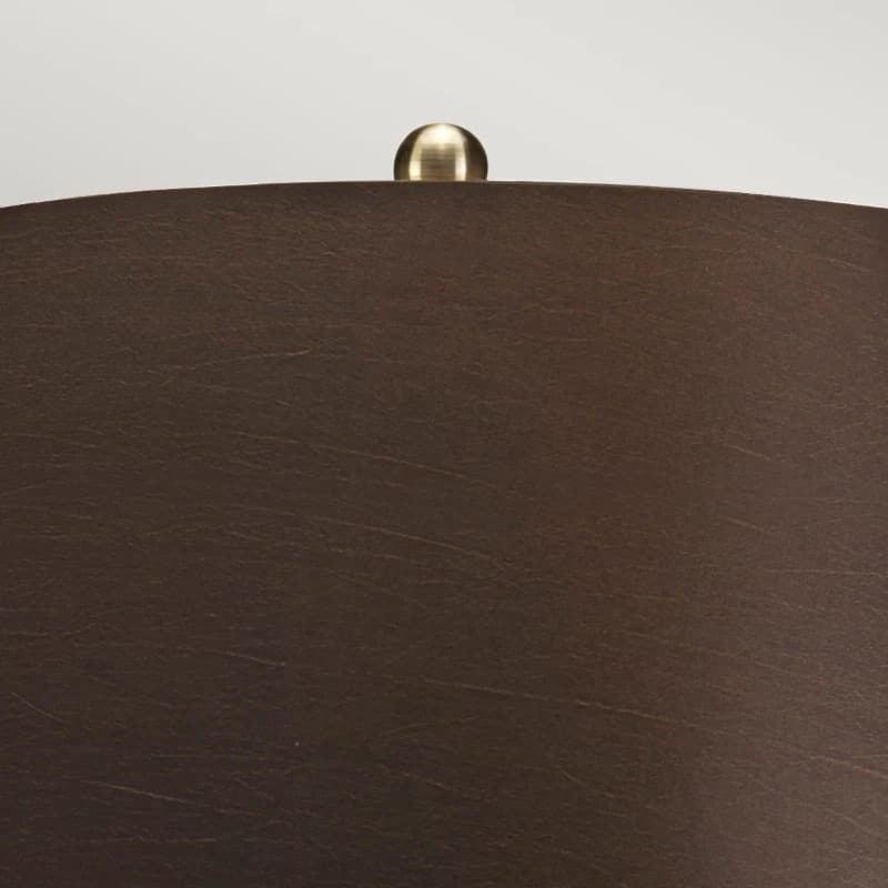 Elstead Lighting LED Tafellamp Ottoman | 1X E27 Max 60W | Bronze Metalic, Brown Shade. thumbnail 2