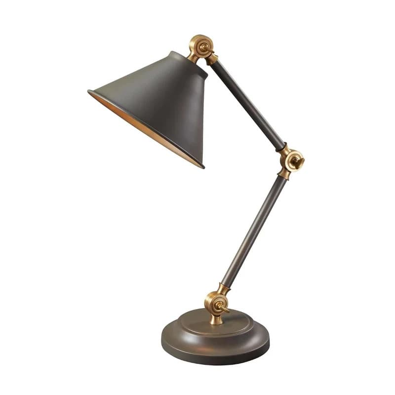 Elstead Lighting LED Tafellamp Provence Element | 1X E27 Max 60W | Dark Grey/Aged Brass
