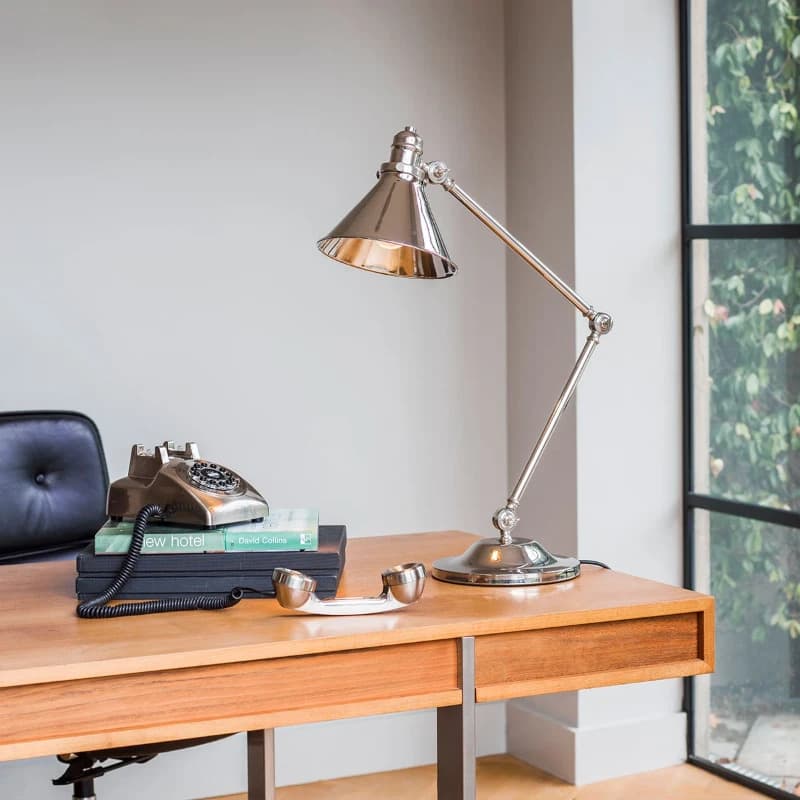 Elstead Lighting LED Tafellamp Provence | 1X E27 Max 60W | Polished Nickel thumbnail 2