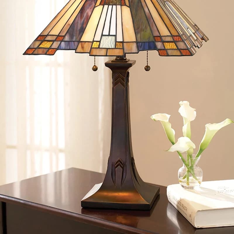 Quoizel LED Tafellamp Inglenook | 2X E27 Max 60W | Valiant Bronze thumbnail 2