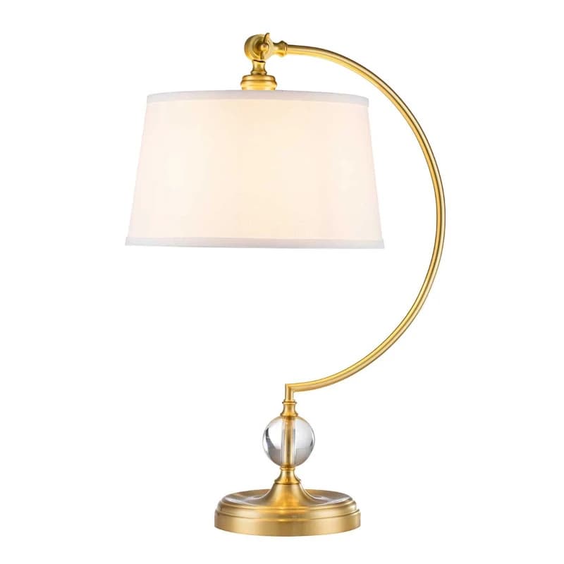 Quoizel LED Tafellamp Jenkins | 1X E27 Max 60W | Brushed Brass